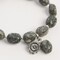 Earth&#x27;s Jewels Semi-Precious Natural Jasper Gemstone Bracelet, Flower Charm